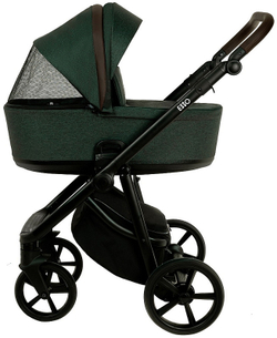 Детская коляска Roan Esso 2025 3 в 1 с автокреслом Tutis Elo Black ESS113/1 Dark Green/Black