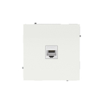 Компьютерная розетка RJ-45 без шторки, кат.5е одинарная, KANT, белая магнолия