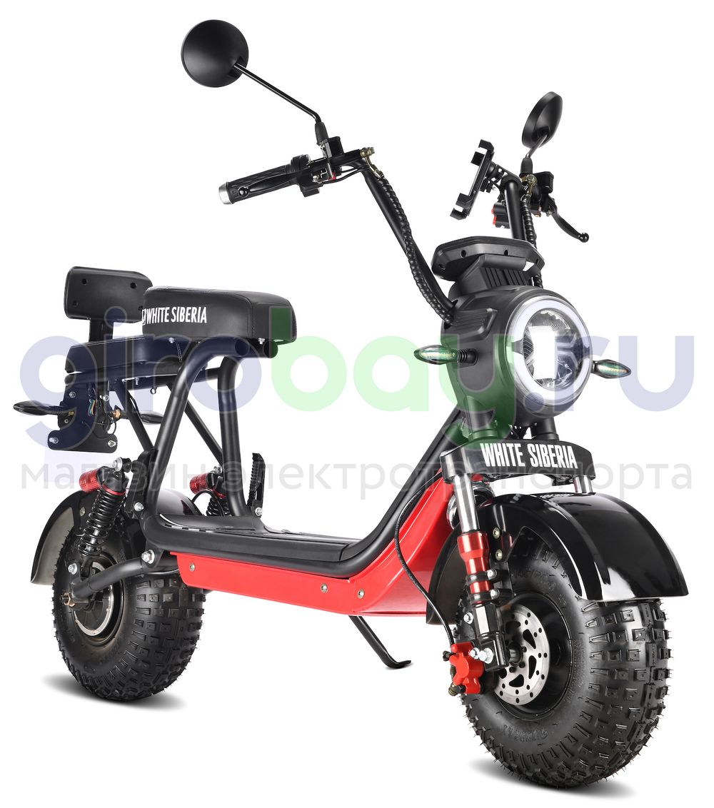 Электроскутер WHITE SIBERIA MINI R 1200w 2.0 - Черный фото 28 фото №30