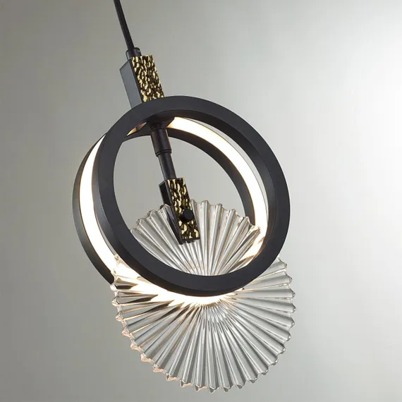 5421/17L HIGHTECH ODL_EX25 105 черный/золото/металл/стекло Подвес LED 17W 3000K 986Лм MERCURY