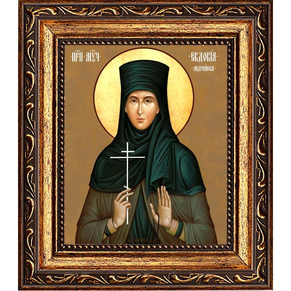 Евдокия Андрианова преподобномученица. Икона на холсте.
