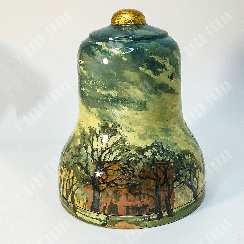 Матрешка-колокол из 6 частей. Храмы Санкт-Петербурга. Дерево, лак, ручная роспись. Россия, 2000-е гг