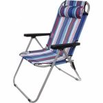 Стул 93*54*64см «Венера» складной, с подголовником,2 положения ДоброСад