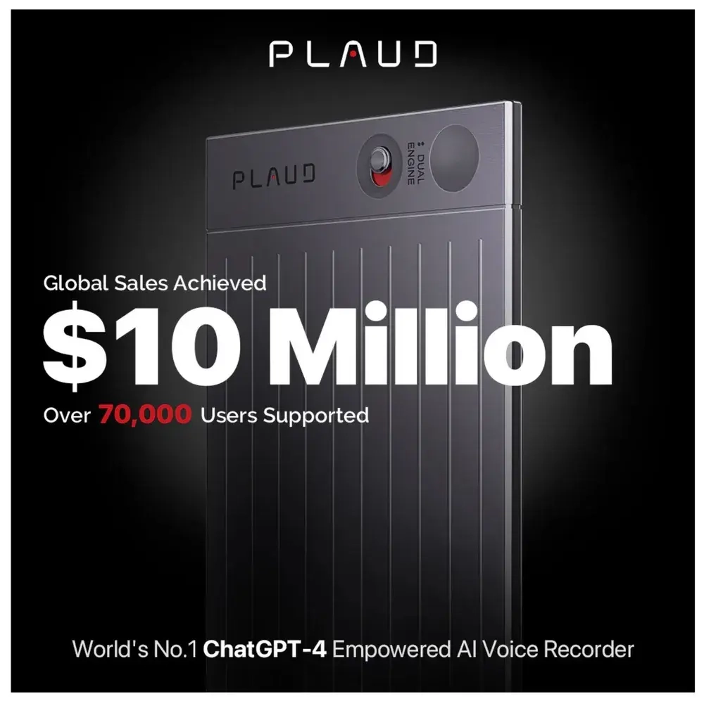 PLAUD NOTE - диктофон с искусственным интеллектом Chat GPT AI (поддерживает 57 языков)