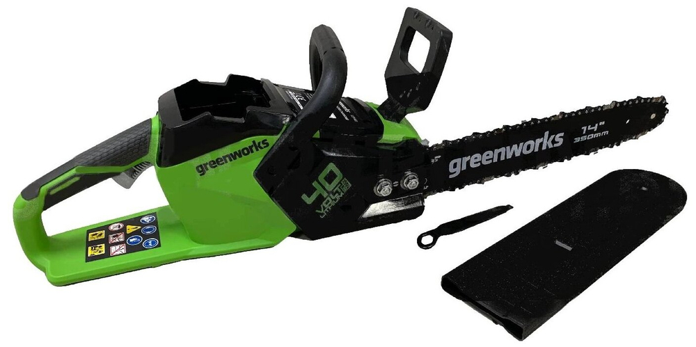 Цепная пила аккумуляторная GreenWorks GD40CS15, 40V, 35 см, бесщеточная, 1,5 КВТ, без АКБ и ЗУ (2005707)