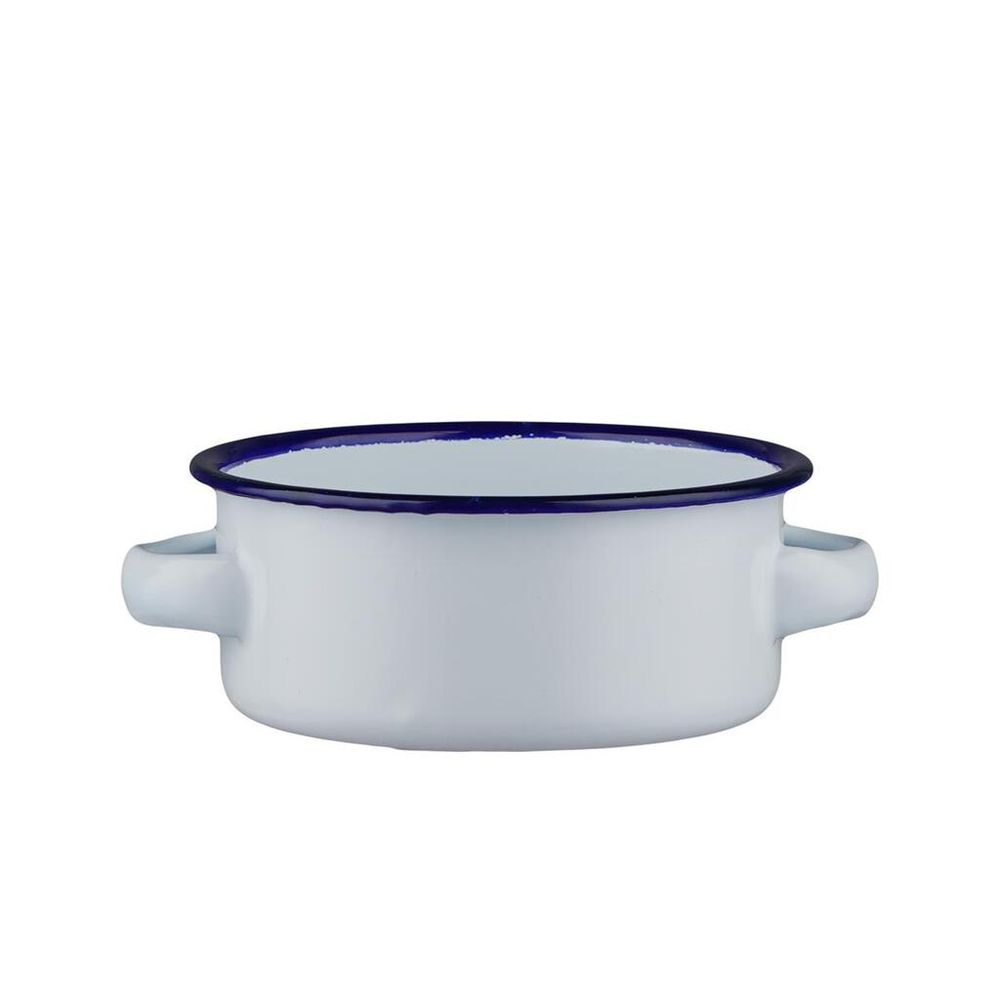Кастрюля для подачи 11,3 см h4,7 см 350 мл круглая Blue Rim эмалированая сталь SUNNEX [1]