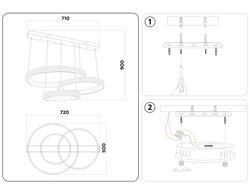 Ambrella Подвесной светодиодный светильник с пультом Original FA6161