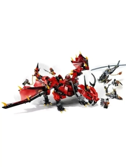 Конструктор Ниндзя Могучий Красный дракон 940 деталей 60098