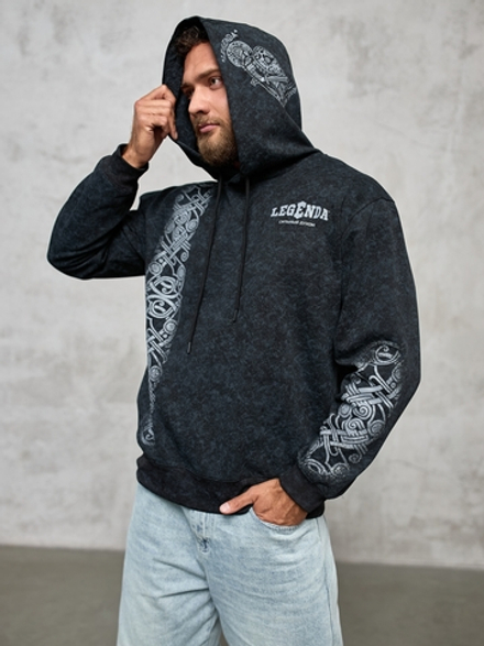 Толстовка демисезонная мужская LEGENDA Варяг чёрная