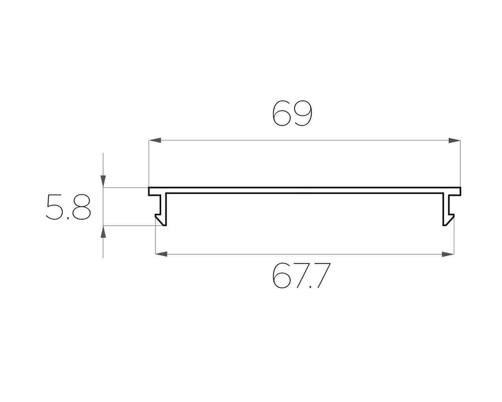 Рассеиватель матовый поликарбонат LC-LRM-M68-2