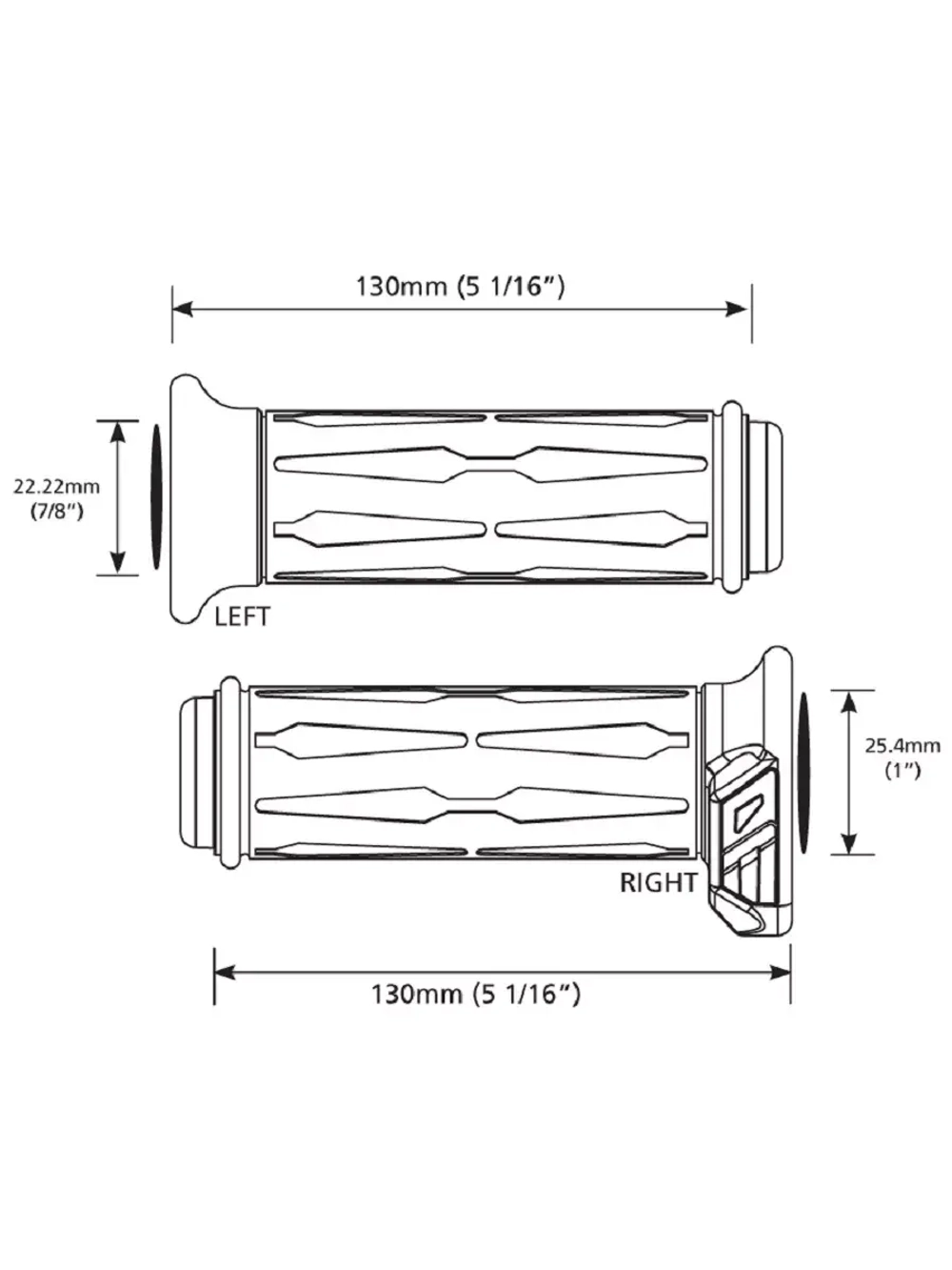 Ручки с подогревом 130мм KOSO APOLLO для мотоцикла