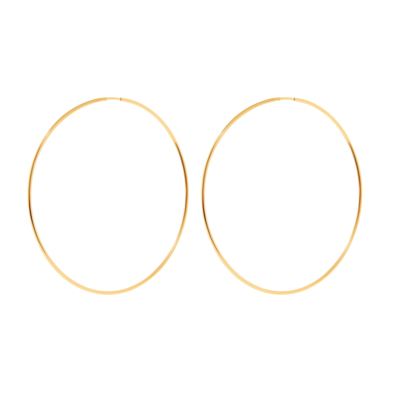 Серьги-конго Золотые – 7 см