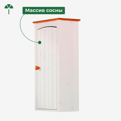 Шкаф навесной Паула для ванной 1 дверь, правый, белый/черри