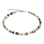 Колье Coeur de Lion Grey-Gold 2839/10-1216 цвет серый, черный, золотой