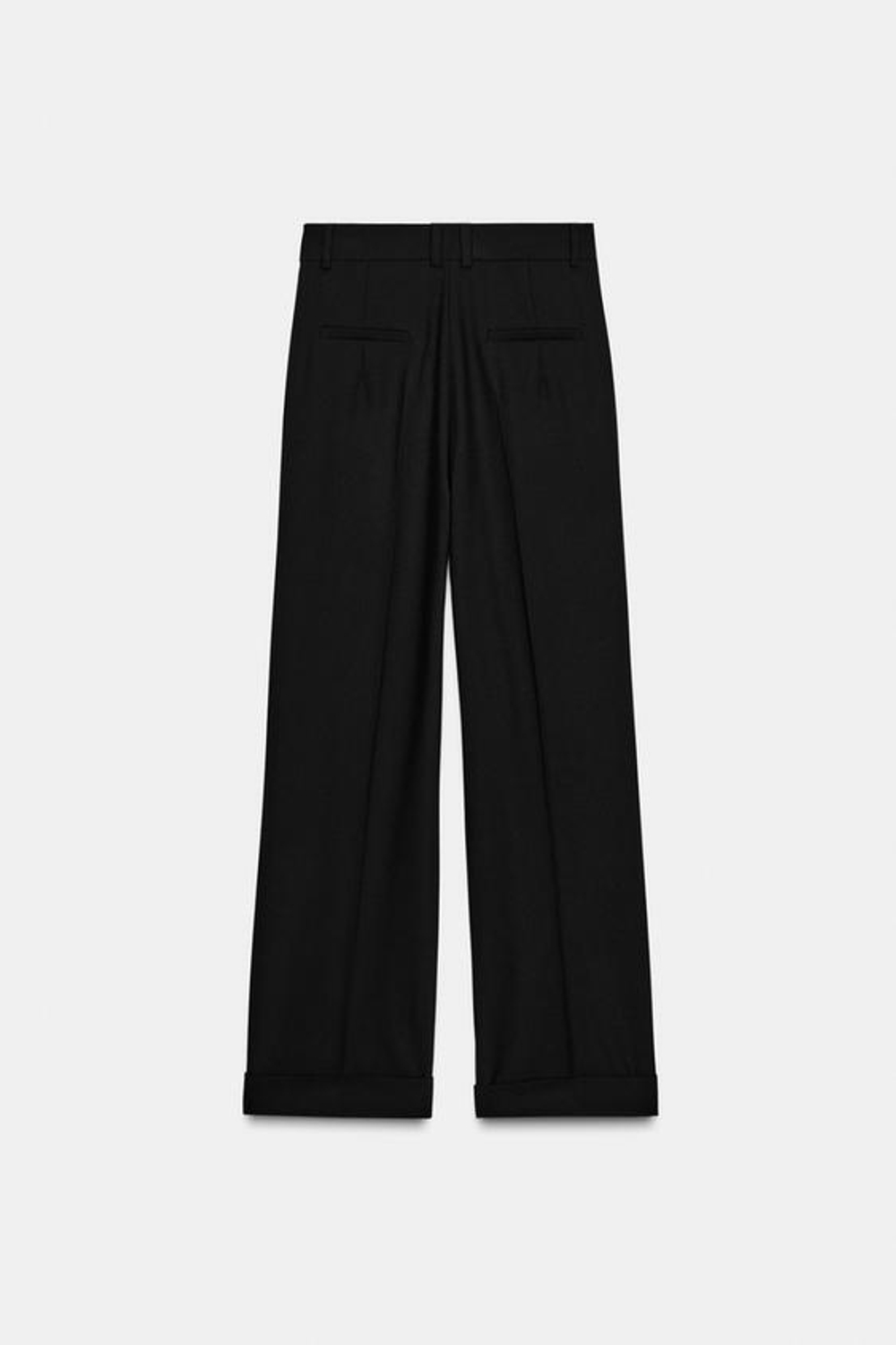 ZARA БРЮКИ С АСИММЕТРИЧНЫМ ПОЯСОМ — ZW COLLECTION, ЧЕРНЫЙ