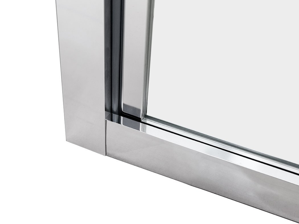 Душевой уголок дверь складная 80x80 GROSSMAN GR-8080Ad профиль хром стекло прозрачное 5 мм