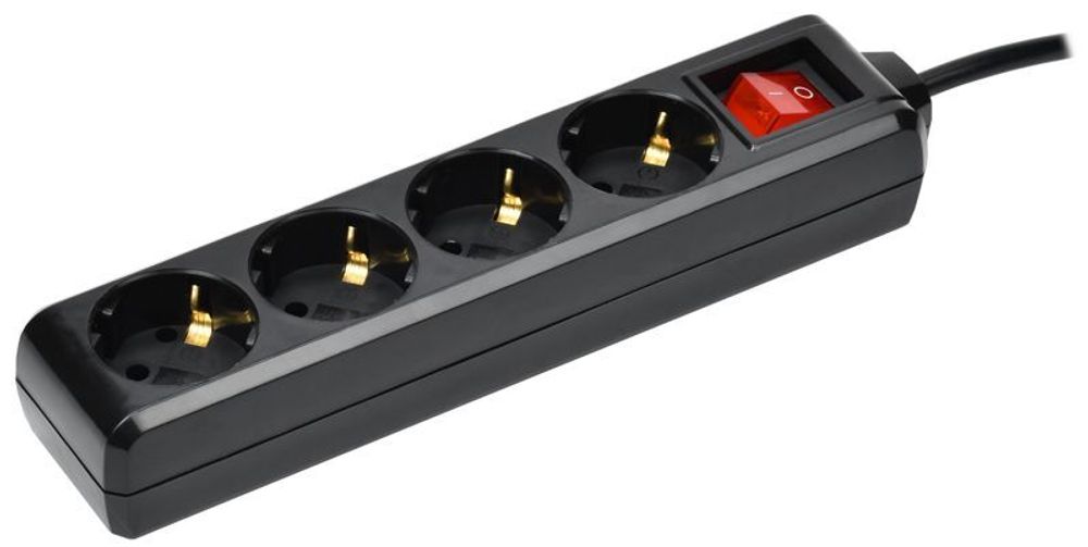 Удлинитель 4х5м с заземл. 16А IP20 У04К 250В ПВС 3х1 черн. IEK WYP10-16-04-05-ZK-K02