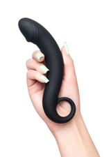 Черный анальный фаллоимитатор Dorado - 18 см. (Цвет: черный)