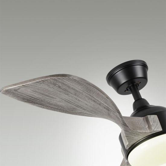 7702/24L VIVA LED SN 189 Люстра-вентилятор,  черный/серое дерево LED 24Вт 3000-6000K D1320 пульт ДУ STORM