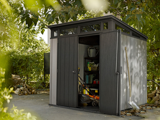 Пластиковый сарай Keter Artisan 7x7, серый (размеры 216 х 216 см)
