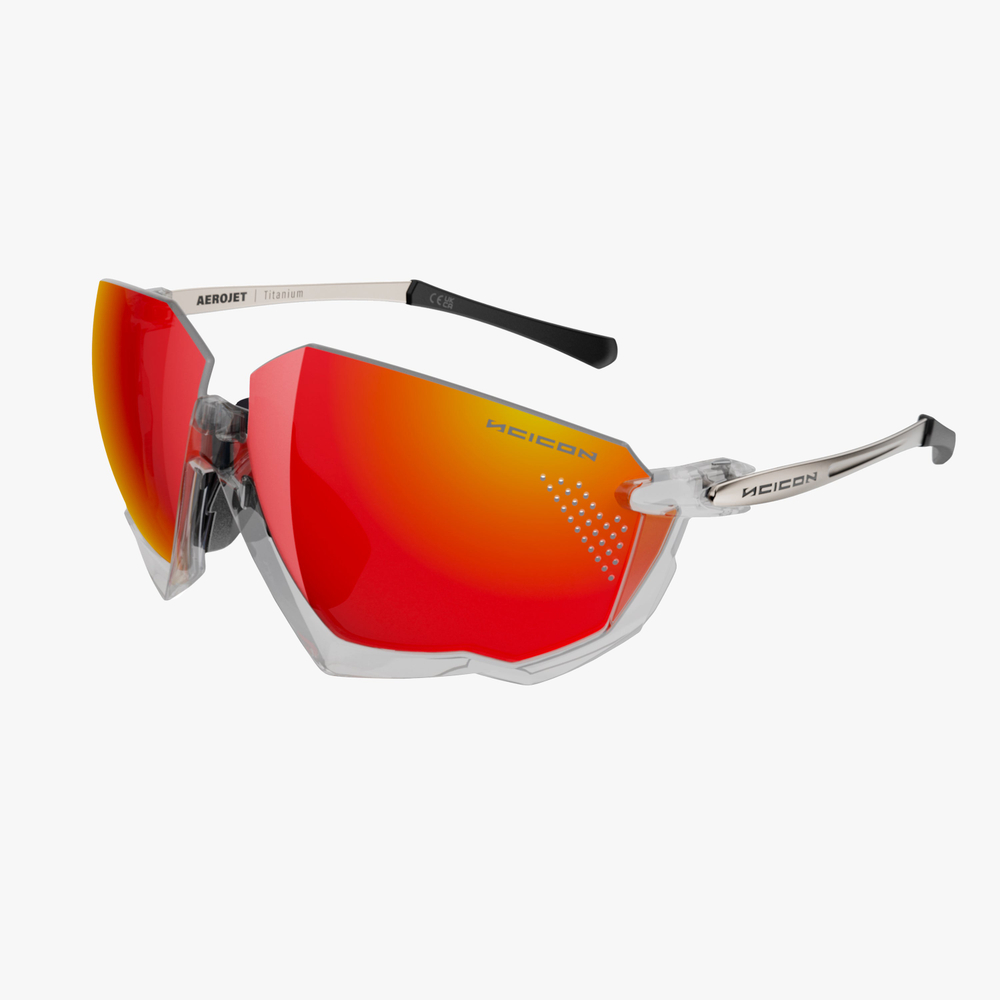 Спортивные очки c диоптриями Scicon Aerojet Titanium Sunglasses Crystal Gloss Multi Mirror Red + Rain Clear Lenses