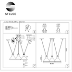 SL1804.403.03 Светильник подвесной ST-Luce Черный/Черный E14 3*60W