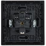 FORTE&PIANO Розетка 1-местная с заземлением без защитных шторок винтовое крепление 16А FP116M металл черный IEK