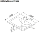 Раковина мебельная, керамическая, 80 см AM.PM X-Joy M85AWCC0802WG64 белая