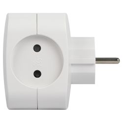 Разветвитель электрический ЭРА SP-4-USB-W на 4 розетки + 2xUSB 2400mA без заземления 10А белый | Электротовары