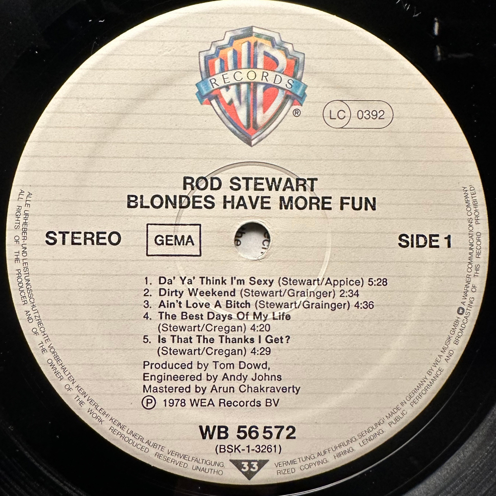 Rod Stewart - Blondes Have More Fun (Германия 1978г.)
