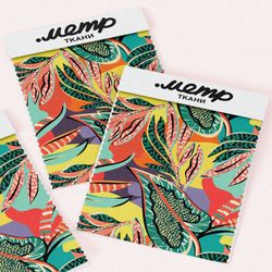 Ткань ниагара разноцветные пёстрые листья