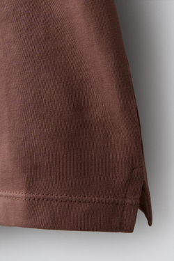 ZARA ОДНОТОННАЯ ФУТБОЛКА, СВЕТЛО-КОРИЧНЕВЫЙ