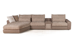 Aldo угловой модульный диван с терминальным шезлонгом, баром и столиком