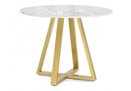 Стол стеклянный Woodville Норфолк 100 золото