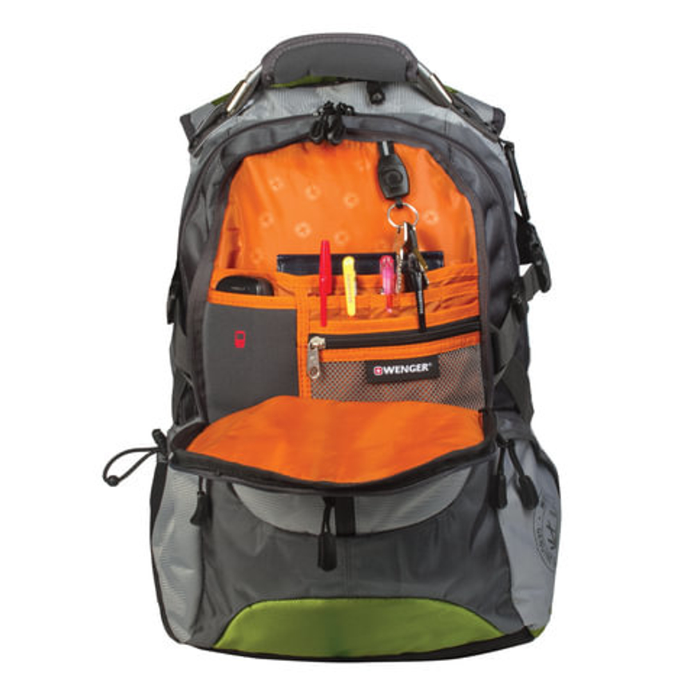 Рюкзак WENGER, универсальный, зелено-серый, "Large Volume Daypack", 30 л, 36х17х50 см, 15914415