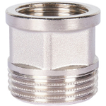 Переход с внутренней резьбы на наружную под ключ STOUT SFT 0073 - 3/4" x 1" (латунь никелиров-ная)