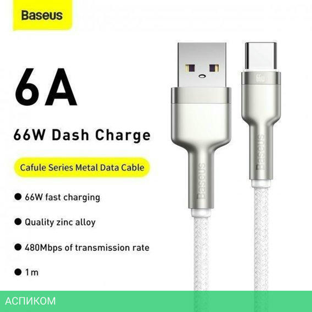 Кабель Baseus Cafule 2m White (CAKF000202)