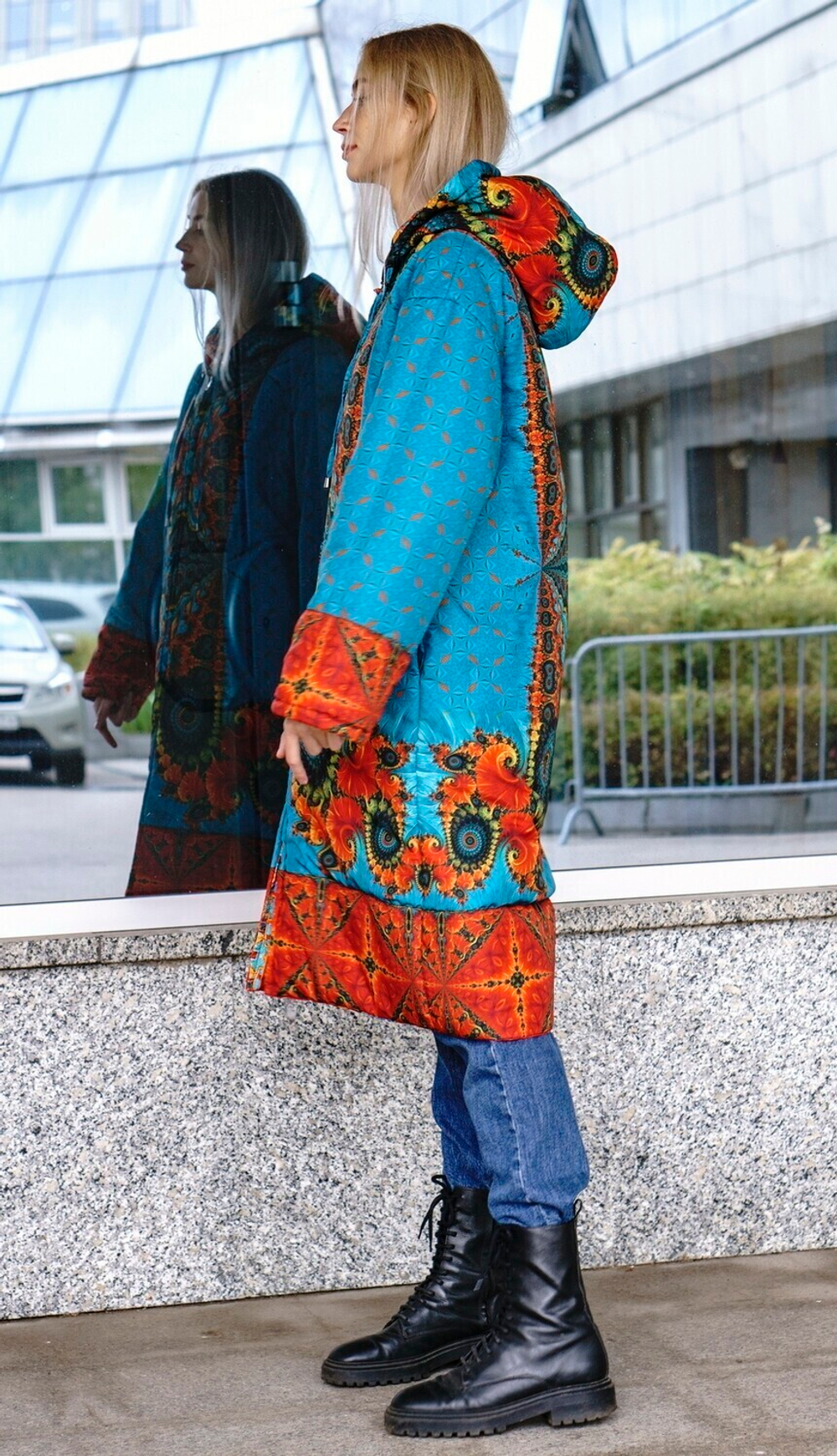 Двустороннее пальто-парка