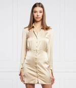 сатиновое платье Patrizia Pepe - бежевый(8A0945 A644)