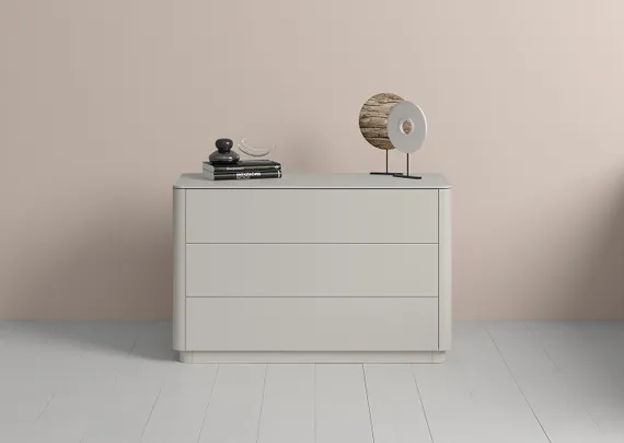 Комод Tammi 3 ящика ширина 120 см (серо-бежевый)