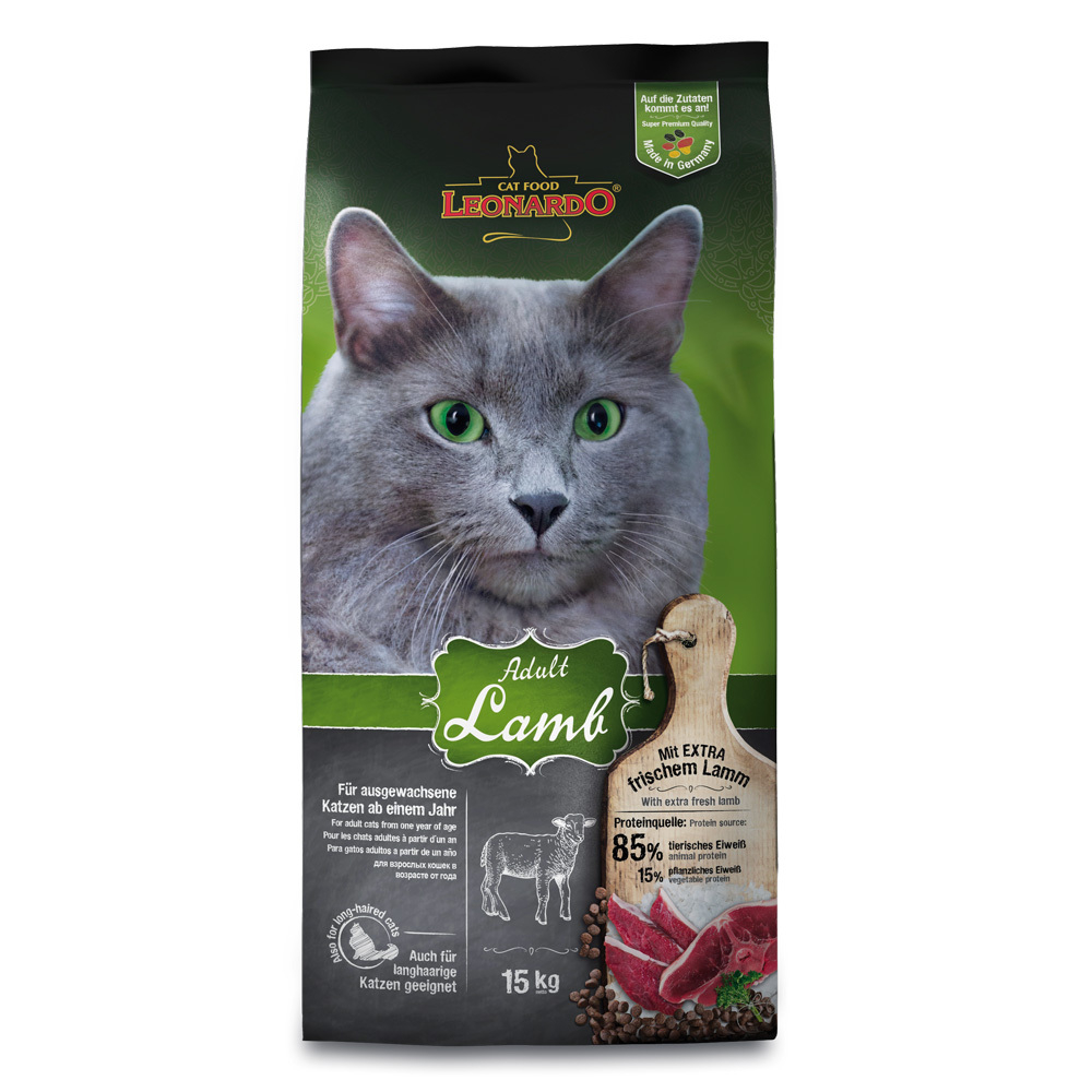 LEONARDO Adult Lamb/Леонардо Эдалт Ягнёнок Сухой корм для взрослых кошек с мясом ягненка