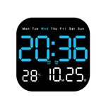 Часы настенные LED MIRROR NO.: 6650 Blue&White