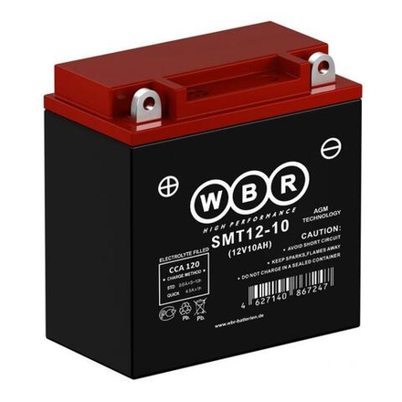 Аккумулятор SMT12-10 WBR YB9A-A, YB9-B 10 а/ч 135х75х139