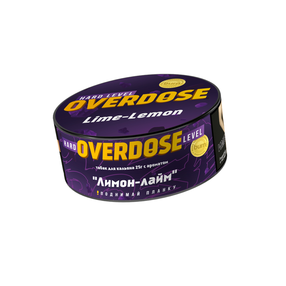 М. Табак для кальяна Overdose Lime-Lemon (Лимон-Лайм), 25 г