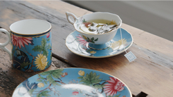 Wedgwood Чайная чашка Wonderlust 140 мл с блюдцем Сапфировый сад