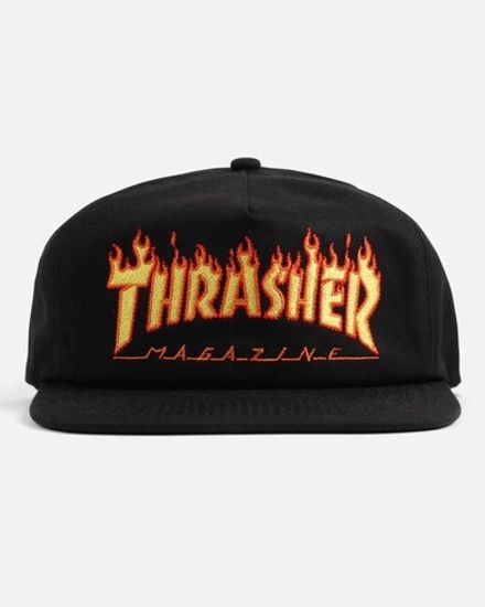 Кепка THRASHER FLAME EMBROIDERED BLACK