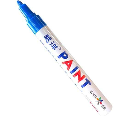 Маркер краска синий по Металлу