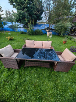 Комплект мебели из искусственного ротанга Сантьяго с столом Пегас Шоколад