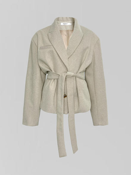 Пальто-пиджак Agdali Brand 0022 укороченное с поясом в комплекте