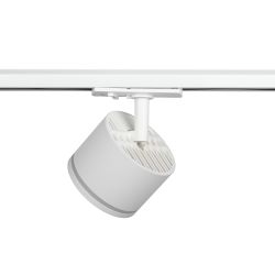 Трековый светильник однофазный ЭРА TR75 - GX53 WH под лампу GX53 c акриловым кольцом белый. | Однофазные светильники под лампу